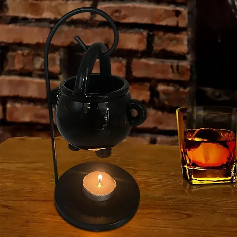 Black Ceramic Incense Holder