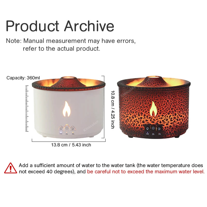 6 Packs EO Set Volcano Aroma Diffuser