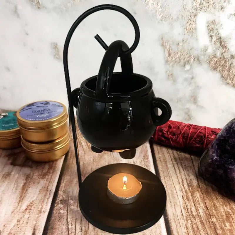 Black Ceramic Incense Holder
