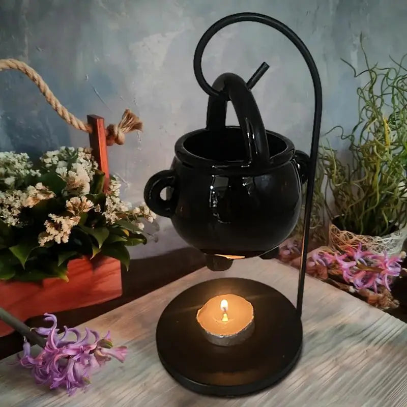 Black Ceramic Incense Holder