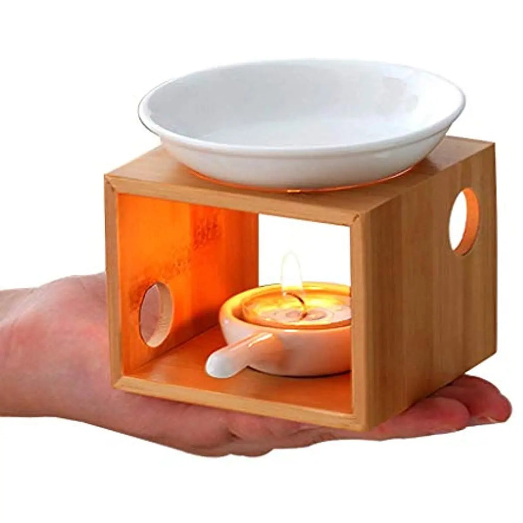 Bamboo Tealight Wax Warmer