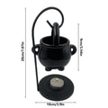 Black Ceramic Incense Holder