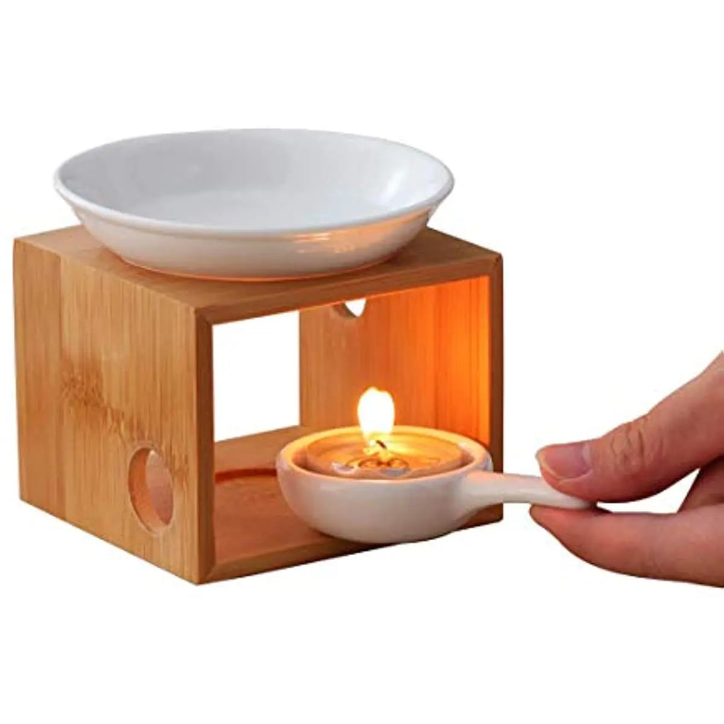 Bamboo Tealight Wax Warmer